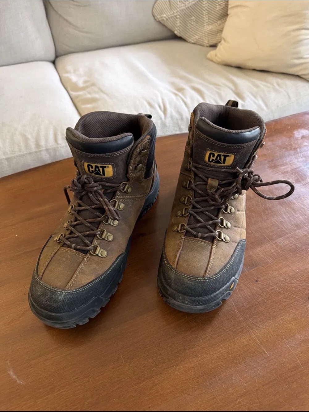 CAT Threshold Waterproof Work Boots — Men’s Size 12 — Worn Once, Like New